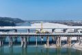 108国道洋县湑水桥改造工程施工便道(便桥)于昨日正式开放交通缩略图