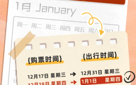 元旦3天假,火车票本周四开售缩略图 元旦3天假,火车票本周四开售缩略图